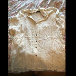 Cream and gold Female top